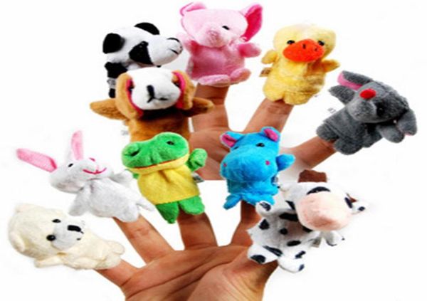 Sogar Mini Animal Finger Baby Plüsch Spielzeugfingerpuppen spricht Requisiten 10 Tiergruppe gefüllt und Tiere Stofftiere Spielzeug GI4371277