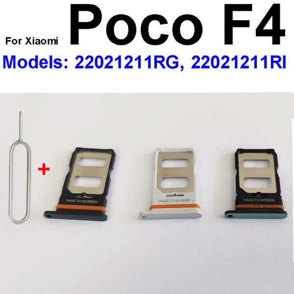 SIM -Kartenschale für Xiaomi POCO F4 F4 GT SIM -Kartenschlitzhalter Socket Card Reader Adapter Ersatzteile