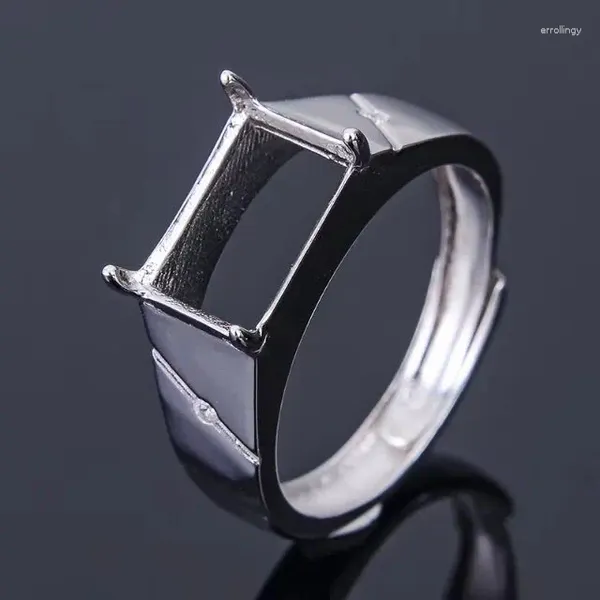 Rings de cluster Classic 925 Silver Ring Configurando para jóias Diy Base Sterling Base Moda Moda Manking Fornecedor