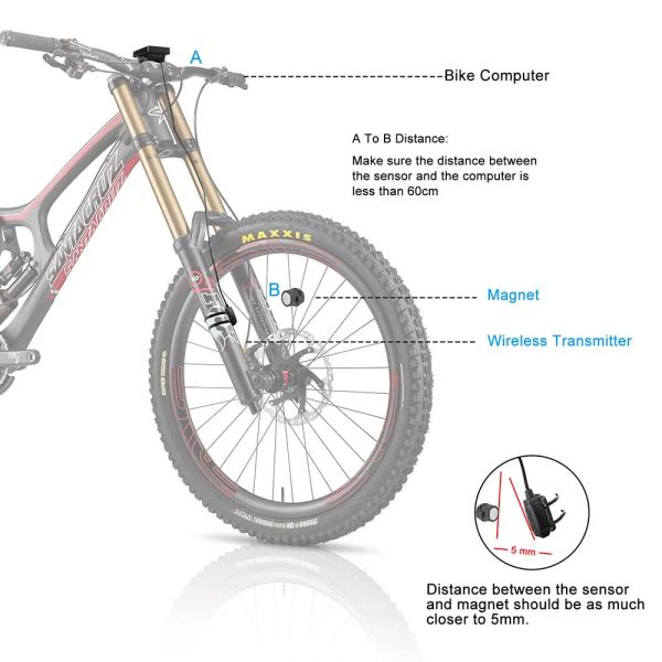 Cycling -Computer 2 -Zoll -Touchsbildschirm Fahrradcode Tabelle Cyclocomputer -Tachometer -Kilometermesser Geschwindigkeitsschalter für Fahrradmotorrad