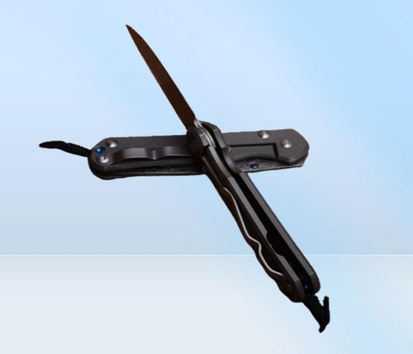 Крис Рив 21 -й Дамаск тактический складной нож Tacting Knife Titanium Harder 58HRC на открытом воздухе для охоты на выживание в кармане EDC EDC Utility Tools x9265914