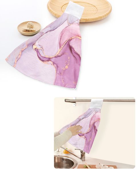 Gradiente de mármore, toalha de mão rosa suprimentos de banheiro