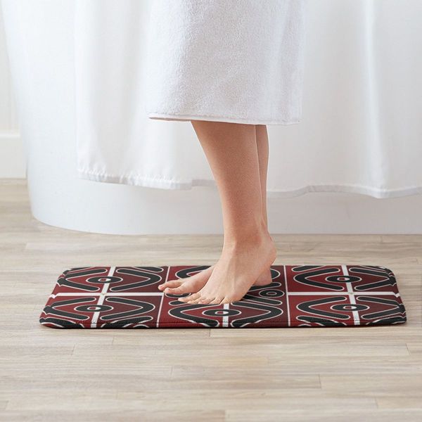 Afrika Bogolan Mudcloth Desen Puafat Anti-Sıdlı Süper Emici Banyo Paspasları Ev Giriş Halıları Mutfak Halı Açık Footpad