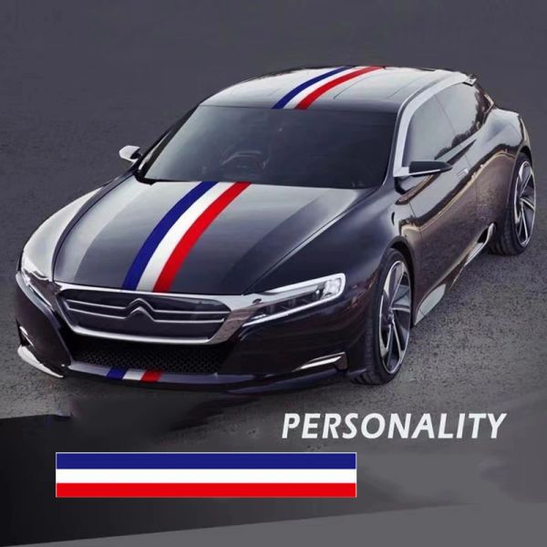 1pcs Autoaufkleber 1 Meter PVC Deutsch Frankreich Italien Belgien Nationalflagge Drei-Farben Streifen Aufkleber Aufkleberzubehör