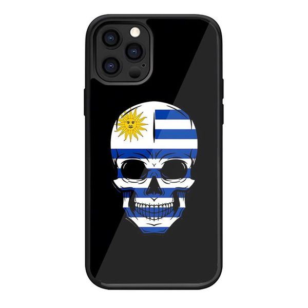 Caixa de telefone da bandeira nacional do Uruguai para iPhone 14 13 12 11 Mini Pro Max X Xr XS 6 7 8 Plus SE 2020 Silicone PC+TPU Tampa