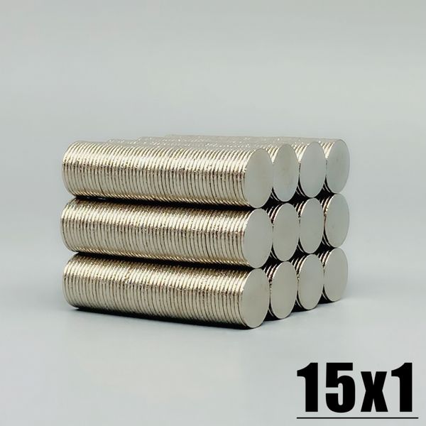 5/10/20/50/100/200pcs 15x1 Magnet neodimio 15mm x 1mm N35 NDFEB Round Round Super potente Strong Strong permanente IMANES MANANES 15*1