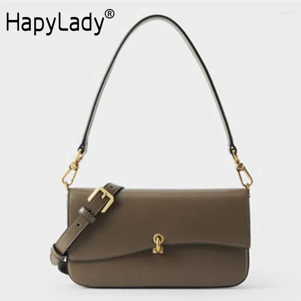 Сумки для плеча Hapylady Simple Women Bag Luxury PU кожаная мода Крест Крест для западного стиля Женский телефон Женский телефон