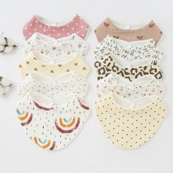 Baby Zahne Lätzchen Neugeborene Fütterung Labbe -Tuch Handtuch Bandana Rülpstgetuch Doppelte Seite Weiches Handtuch Lätzchen Jungen Jungen unisex