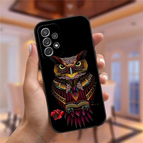 Custodia per telefono di Funda Animal Owl per Samsung Galaxy A13 A52 A53 A73 A32 A51 A23 A22 A12 A02S A20E A40 A50 A21 A72 COPERCHIO