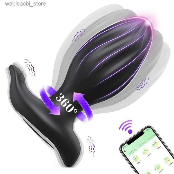 Outros itens de beleza da saúde 360 ROTAÇÃO CONTROLE sem fio App App Bluetooth Butt Plug Men Massager Prostata Women Ass Anal Adult Toys Casais L49