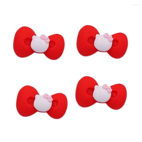 Dekoratif Çiçekler 20/50/100 PCS Renkli Reçine Bowknot Düz Arka Eğitim Böcek El Sanatları Diy Saçkop Küpe Telefon Yaması Dekor Saç düğmeleri