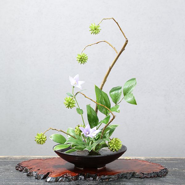 Японская лягушка ваза керамический букет цветочный устройство для миски Кензан Аранжировка центральных икебанских центральных цветочных