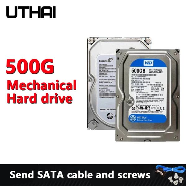 Drives de desktop, disco rígido mecânico de segunda mão SATS porta serial de 3,5 polegadas de 500 GB de disco fino de disco azul universal universal