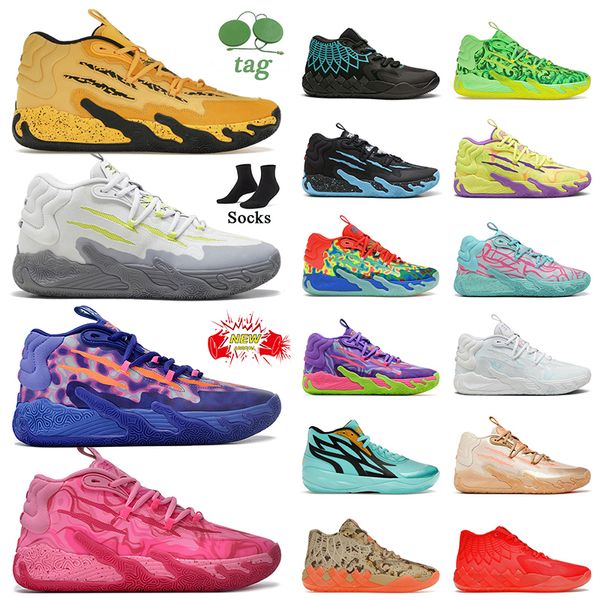 Ballo all'ingrosso Lamelo MB.01 02 03 Scarpe da basket Og Designer Lamelos Trainer Porsche Blue Hive Guttermelo Queen City Rick Morty Chino Hills Sneaker Pink