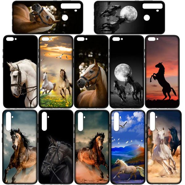 Wild Horse Animal Cover Casting para Xiaomi Redmi Nota 11 10 9 8 Pro 9s 10s 11s 9A 9C NFC 9T 10A 10C 8A Soft Case