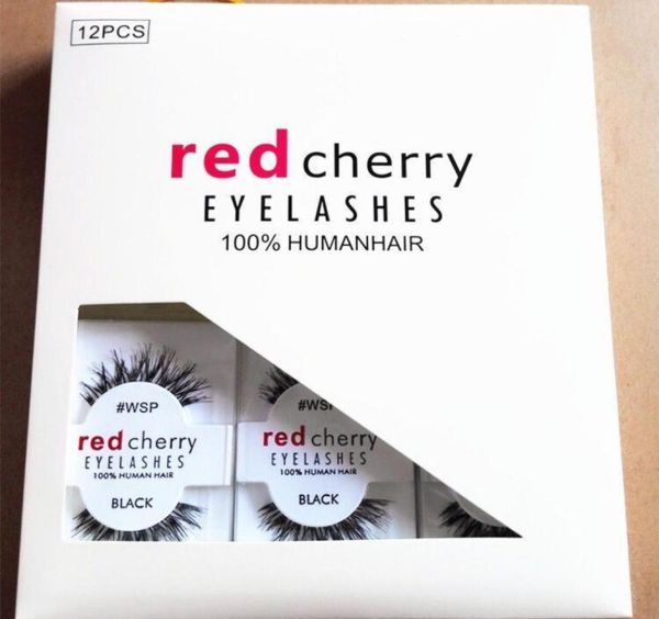 Red Cherry Falsche Wimpern WSP 523 43 747m 217 Make -up Faux Nature Langzeitbringliche Wimpern Flügel Waschitäten Wispies1557778