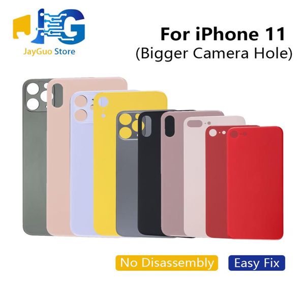 OEM Big Hole Câmera Tampa de vidro traseiro para iPhone 11 11 Pro Max Battery Tampa de bateria com adesivo 1444443