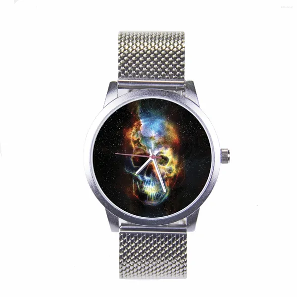 Orologi da polso star avvolgenti orologio da uomo polso universo originale individualità negli orologi maschili un unico custodia d'argento sport sports cool eleganti