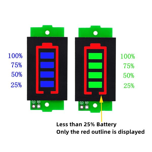 1-8S 1s/2s/3s/4s Single 3,7 V Lithium-Batteriekapazitätsanzeige Tester 4,2 V Display Elektrische Fahrzeug Batterieleiste Li-Ion