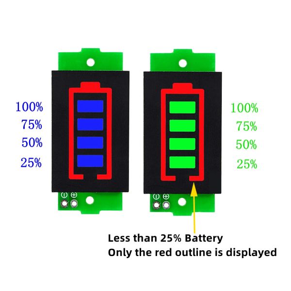 1-8S 1S/2S/3S/4S Single 3,7V Lítio Indicador de capacidade da bateria do lítio Testador de 4,2V Exibir o testador de energia do veículo elétrico Testador de li-ion