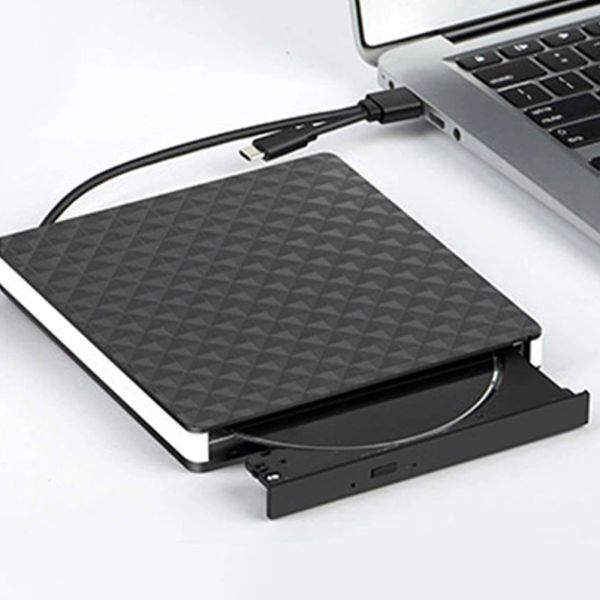 Laufwerke Typ C USB 3.0 externer CD -DVD -Leser RW DVD CD Optical Drive Tragbarer Brenner DVD -Autor Super -Laufwerk für den Laptop -Desktop -PC