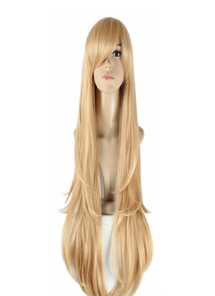 WoodFestival 100 cm parrucca anime per donne arte spada online parrucche da cosplay dritta peli sintetici resistenti al calore asuna yuuki brai4337940