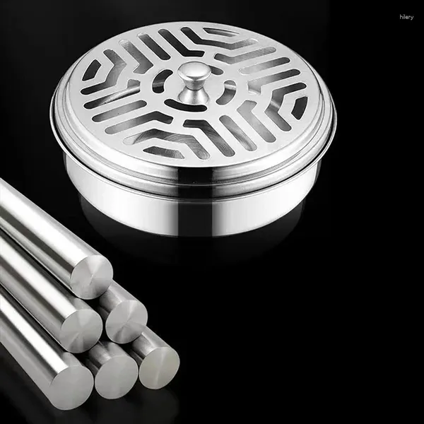 Dekorative Platten Edelstahlhalter für Mückenspulen feuerfestem Spiralbehälter tragbare Metall -Spule