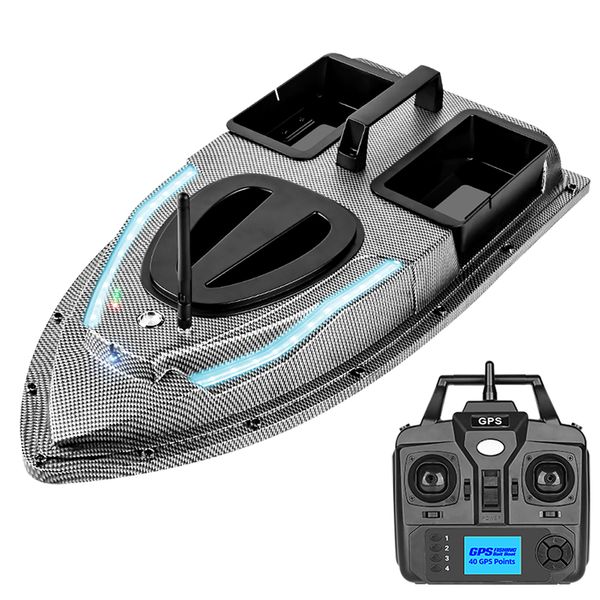 Flytec V900 GPS 40 Punkte 500 m Auto fahren Auto Return 1,5 kg RC -Köderboot mit Lenklicht für das Fischen aktualisiert V010 V700