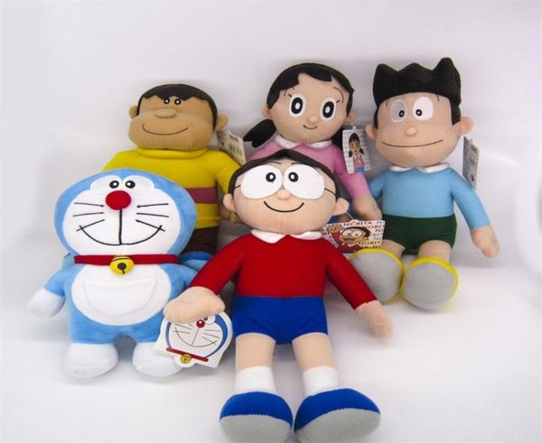 Аниме Doraemon Plush Doll Nobita Nobi Doraemon Minamoto Shizuka Konta Takei Giant Honekawa Suneo Cartoon Plush Toy Y599 2012046849165
