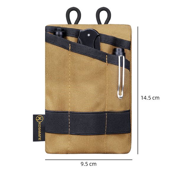 Multifunktional EDC Storage Bag Outdoor Tragbare Werkzeugtasche Taktischer Messer Stift Faltbar Kreditkarten Clip Wallet Hanging Taillenbeutel