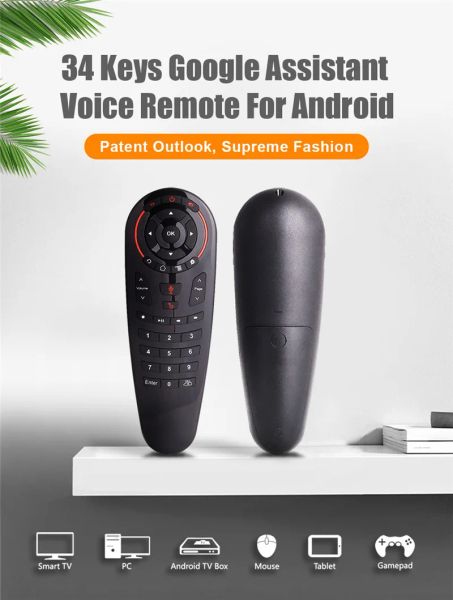 Caixa G30 Controle remoto 2.4G Voice sem fio Air Mouse 33 Chaves IR Aprendizagem Gyro Sensing Smart Remote para jogo Android TV Box