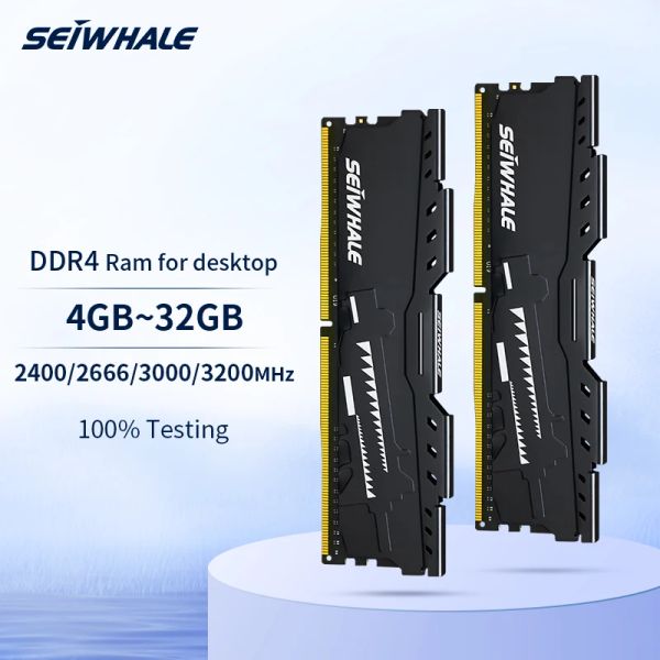 Rams Seiwhale Memoria Ram DDR4 8GB 16GB 32 ГБ 2666 МГц 3200 МГц 3600 МГц настольной памяти Udimm Совместима с AMD Ryzen Intel