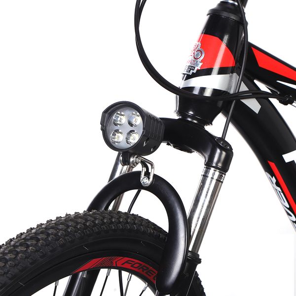 Lâmpada de bicicleta leve de bicicleta elétrica 48V-80V Peças de scooter elétrica do chifre do farol com acessórios de bicicleta eletrônica do interruptor