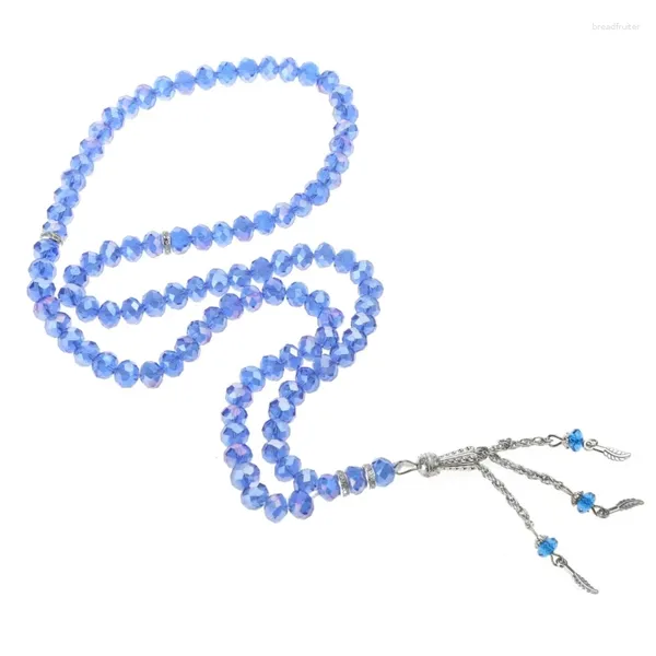 Braccialetti di fascino bracciale rosario musulmano 99 corde islamiche in perline di cristallo per donne unisex regalo religioso gioielli religiosi 40gb