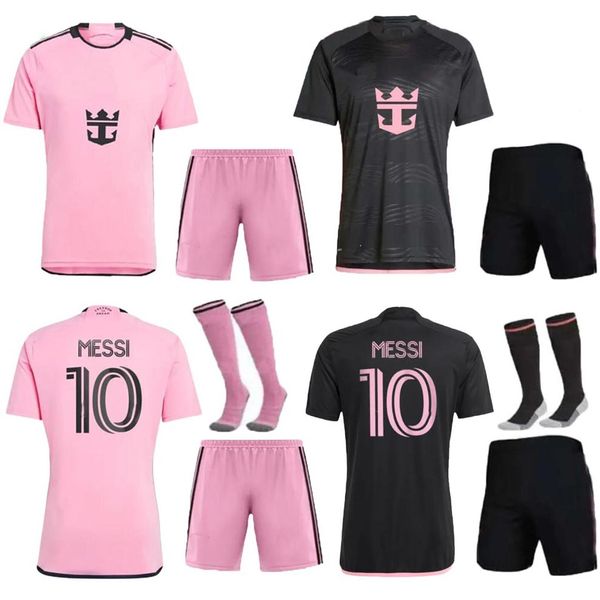 2024 2025 Messis Inters Miamis Football Shirt Men Kit Kit Conjunto de garoto infantil Jerseys de alta qualidade Matuidi higuaain trapp Pellegrini pizarro Sergio Uniformes