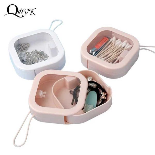 Caixas de jóias Mini caixa de armazenamento portátil para transportar com sua caixa de armazenamento de joias transparentes caixa de armazenamento pequena caixa de telefone
