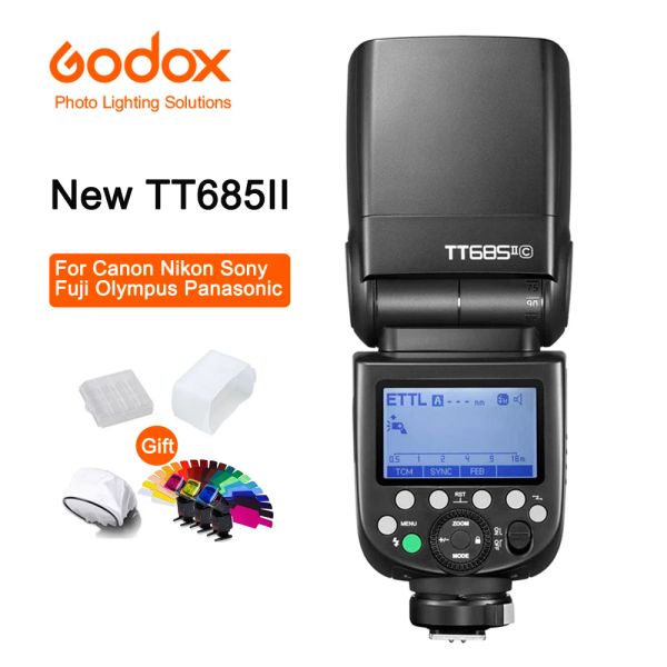 Flashes GODOX TT685II TT685IIC ETTL 2.4G SYNCELA HighSpeed sem fio 1/8000s Câmera GN60 Flash Speedlite para Canon EOS RP R6 R5 R3 Câmera