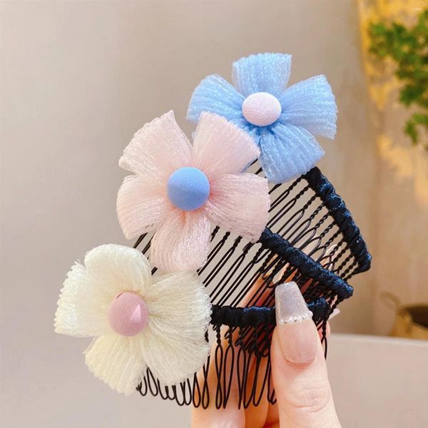 Acessórios para o cabelo crianças penterões clipes quebrados moda moda delicada liga de flores de flores bata