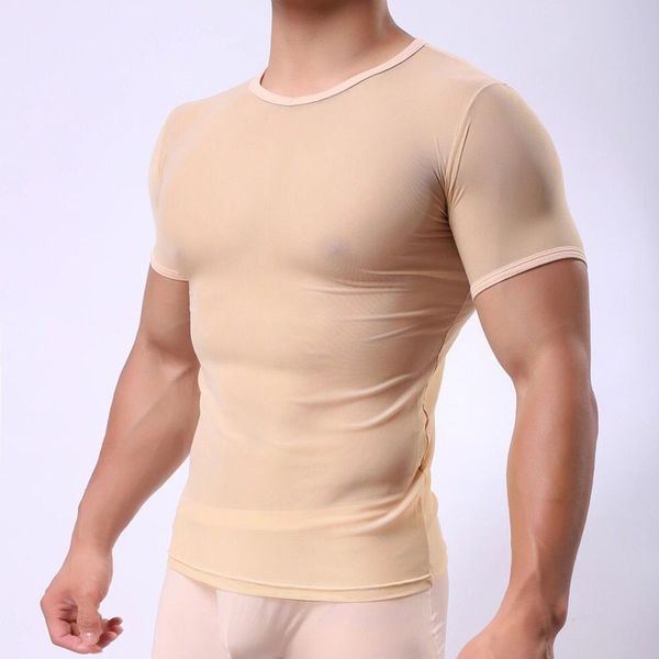 Roupos sexy de masculino de verão novo pescoço redondo Tops respiráveis 2023 American Style Style T-shirt