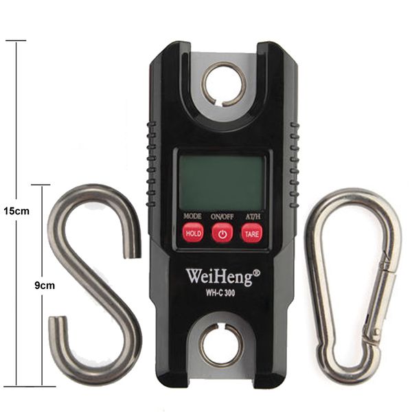 Mini Digital 500/300/200kg Vinç Ölçekli Taşınabilir LCD Elektronik Endüstriyel Ağır Hizmet Ağırlık Hook Asma Ölçekli Ev Çiftliği