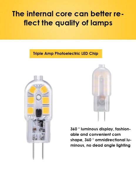 G4 Светодиодная лампочка AC/DC12-24V Теплый белый 3 Вт Энергия Энергетическая Силиконовая светиль