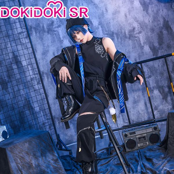 Em estoque, Scaramouche Doujin Cosplay Game Genshin Impact Dokidoki-Sr Wanderer Doujin Men Suit Cosplay Scaramouche Wear Casual