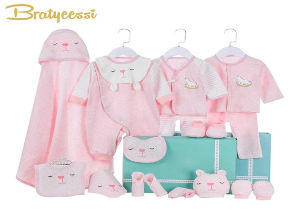 Cartoon Neugeborene Baby Girl Boy Kleidung Baumwolldruck Neugeborenes Set Baby -Outfit Säuglingskleidung Geschenkset für 012 m mit Geschenk8790173