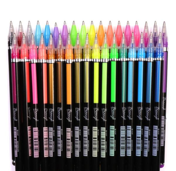 48 Farbgel Stift Flash Stift Färbung Pastellfluoreszenz Metallfarbe Office Student Kunstmalerei Graffiti kreative Briefpapier 3460675