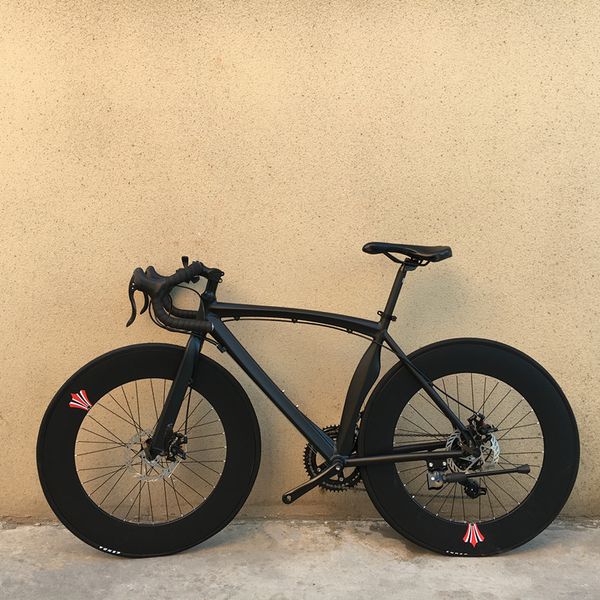 700C Racing Road Bike Bike Aluminum сплав сплав набор Double Disc Brake City Racing Bicycle для мужчин и женщин 14/16/18/20 Скорость 48/53 см.