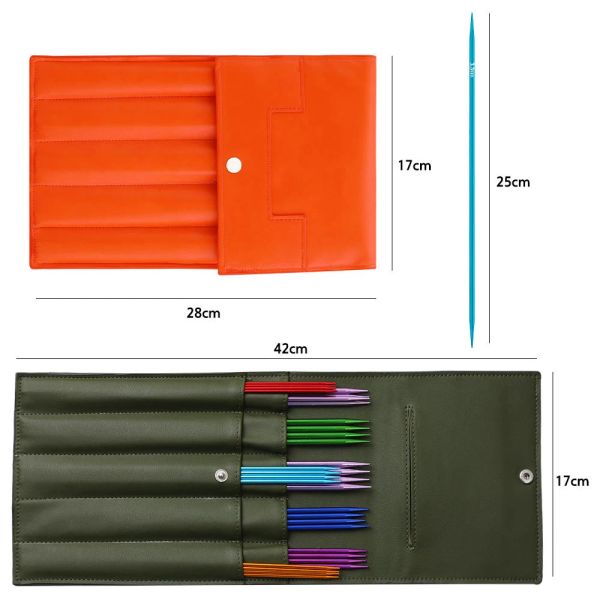 A agulhas de tricô reto acessórios de alumínio multicolor
