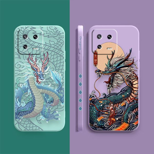 Caso per Xiaomi PCoo F3 F4 F5 M3 M4 M5 X3 X4 X5 MIX 3 4 Shark Black 5 GT Pro 4G 5G Case Fund Cqoue Shell China's Mighty Dragon