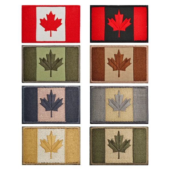 FLAG CANADA FLAG COMMATURA RACCORA RACCORATO CANADIAN CANADIAN MILIANA TATTICI MILITARI TATTIVI EMBLICA NAZIONALE AVOLO APPLICATO BASSO PVC