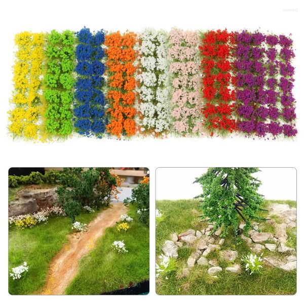 Dekorative Figuren 28pcs/Box Model Szene Simulation Geländeproduktion Blume Cluster Mini Micro Landscape Wild Miniaturgrasspiel