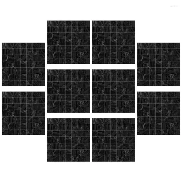 Papéis de parede 10 PCs Crystal Film Mosaic Stickers Decor de casa Casca e PVC de parede decorativa